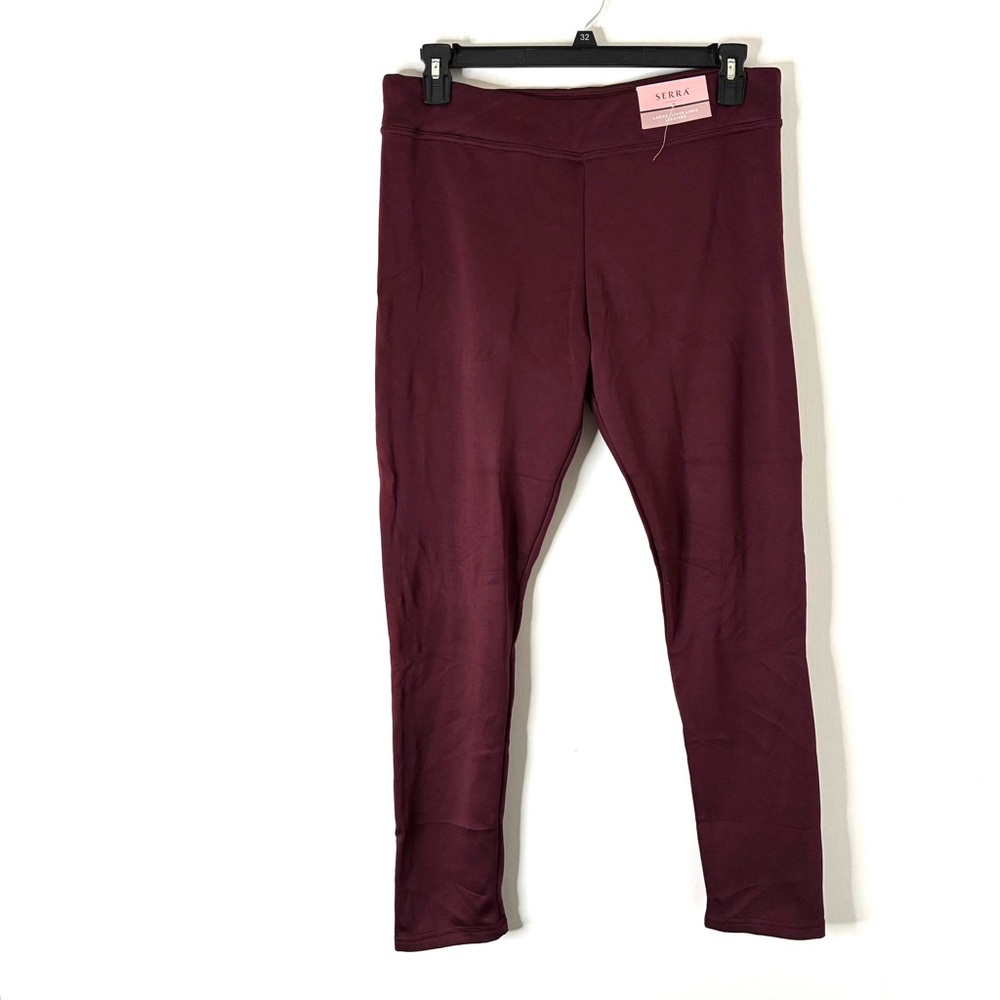 Serra Fleece Lined Leggings NWT Burgundy